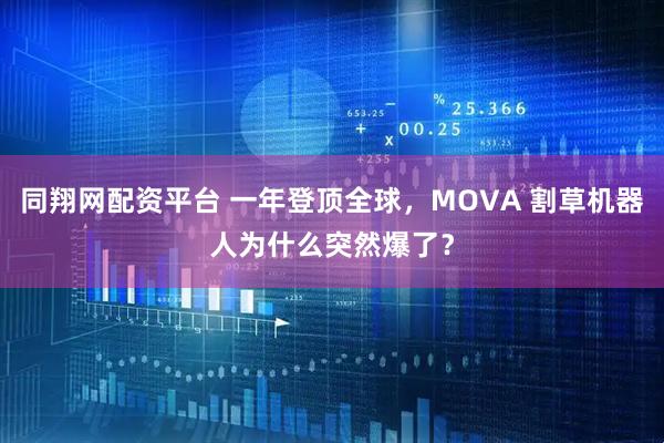 同翔网配资平台 一年登顶全球，MOVA 割草机器人为什么突然爆了？